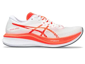 Men's Asics Magic Speed 3, White/Sunrise, 9.5 D Medium