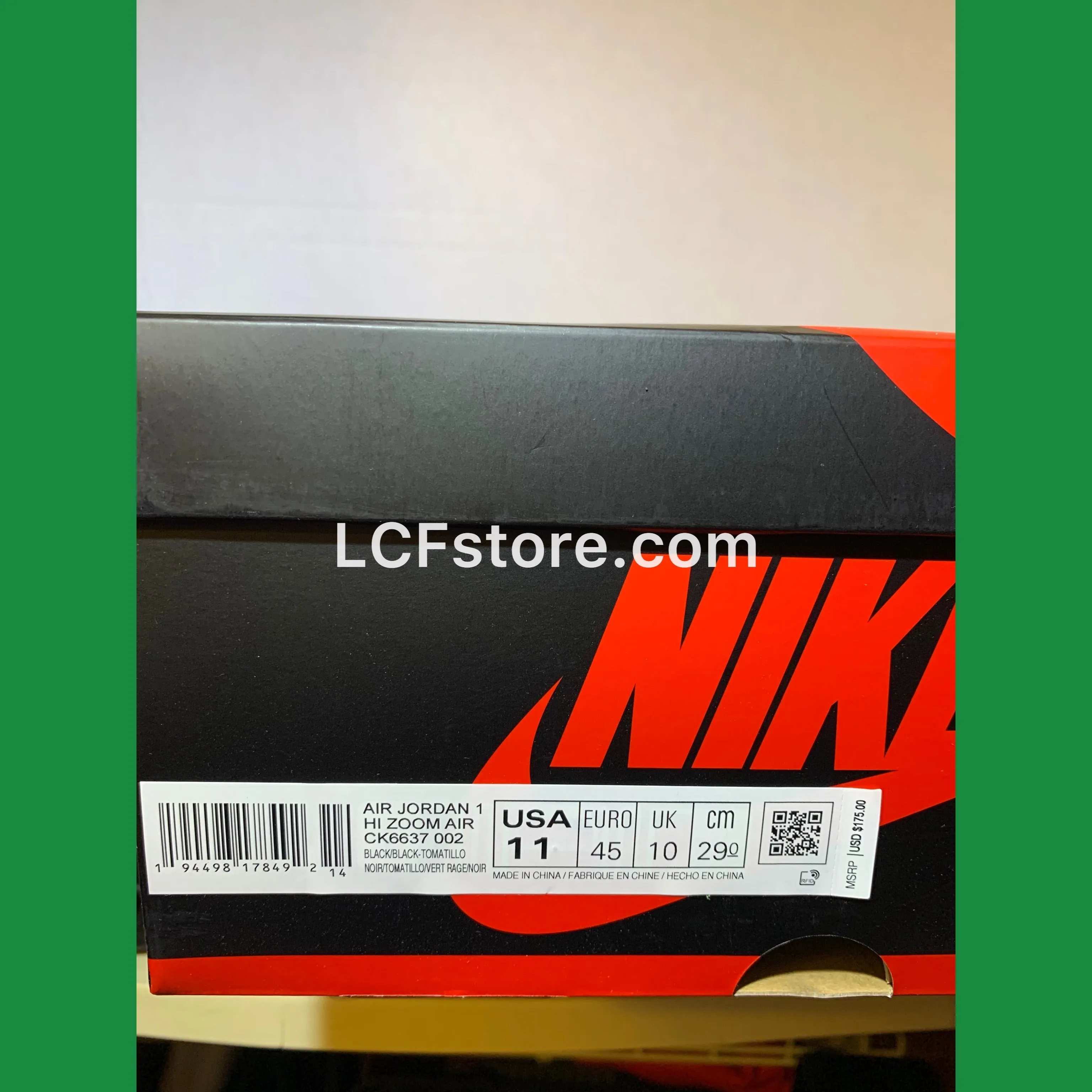 Nike Air Jordan 1 Zoom Zen Green