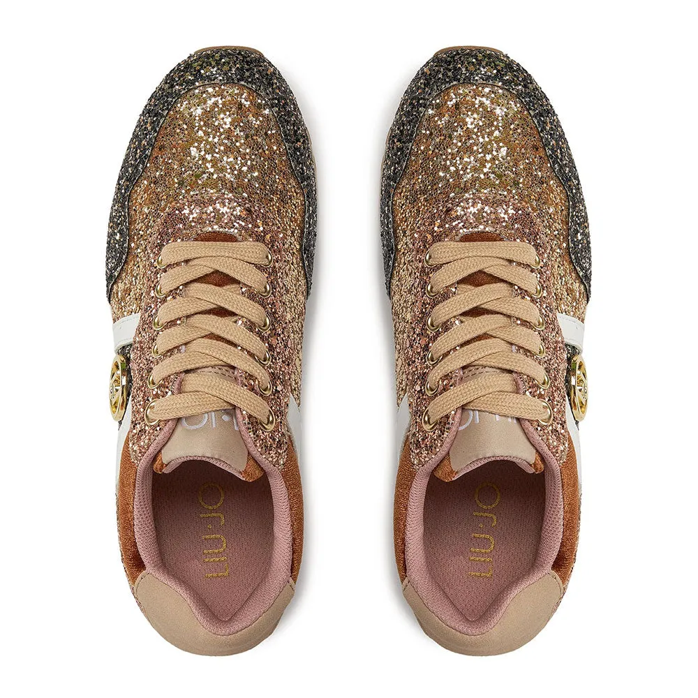 Scarpe LIU JO Wonder 629 Sneakers con Glitter All Over color Oro