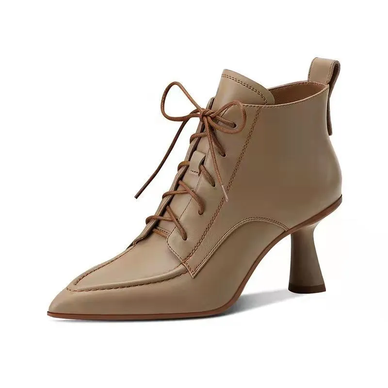 Women's French Retro Stiletto Heel Pointed Ankle Boots